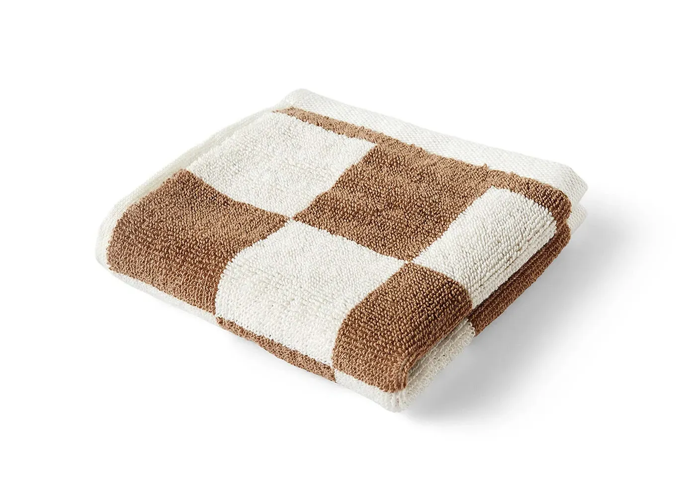 Check Wash Cloth - Brown image