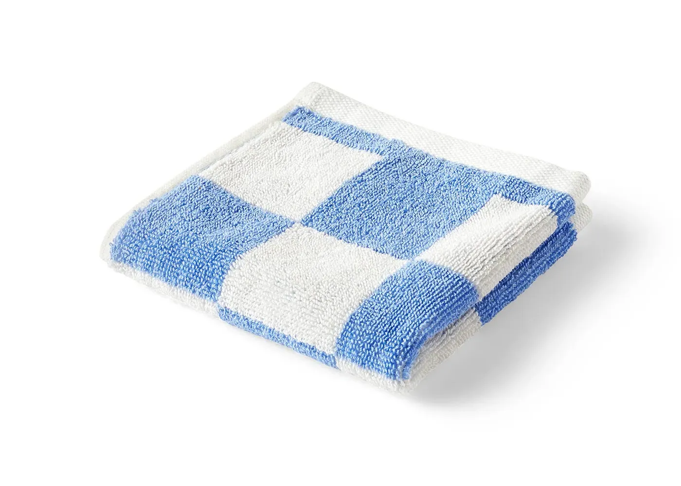 Check Wash Cloth - Sky Blue