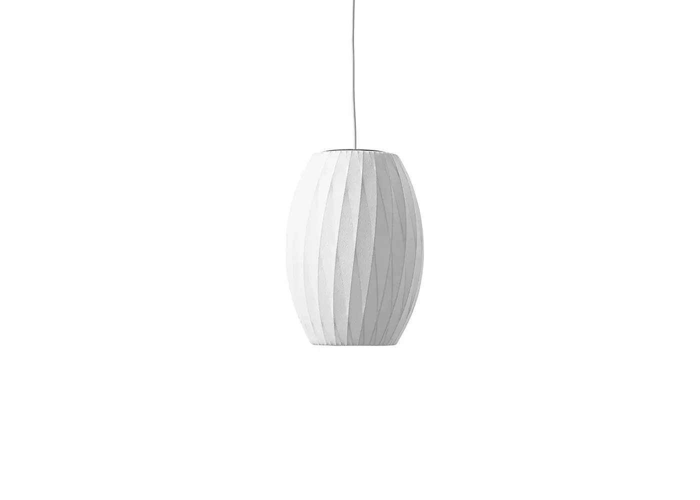 Cigar Crisscross Bubble Pendant Light Small - White