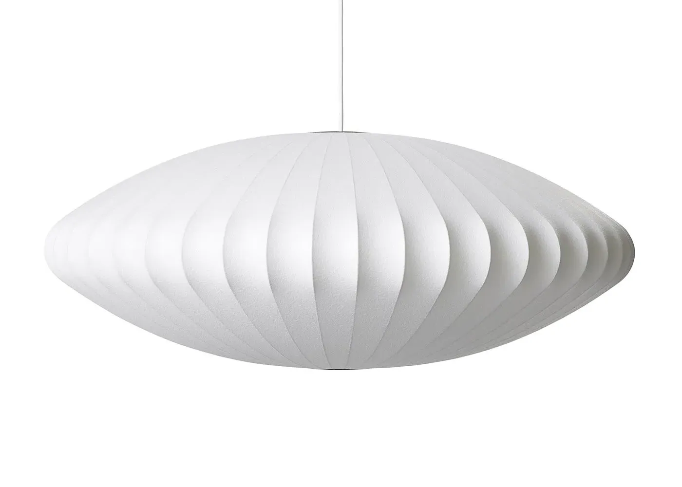 Large Saucer Bubble Pendant Light - White