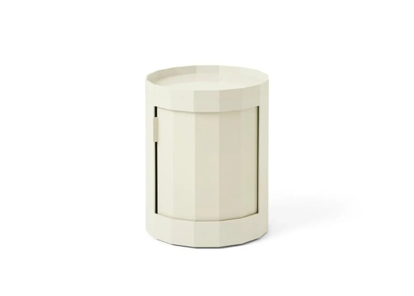 Low Cabinet with Faceted Design - Eggshell image