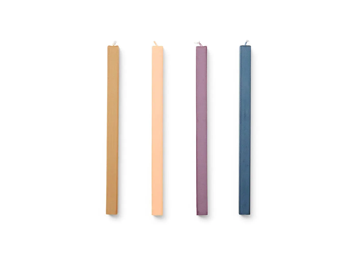 Square Candle Set of 4 - Dark, Multi image