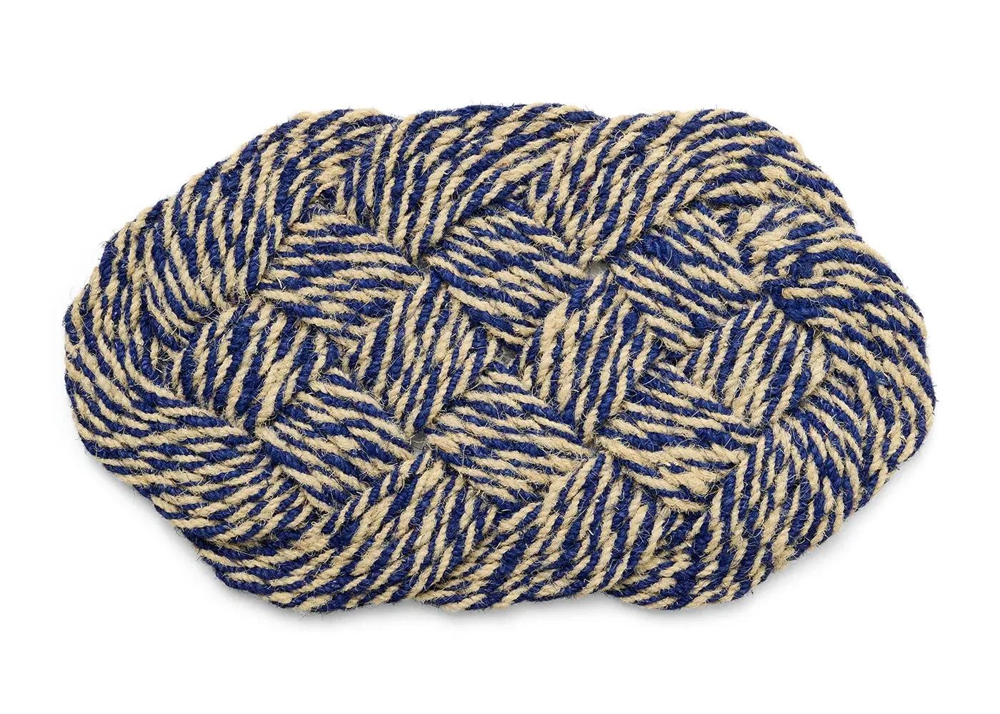 Swirl Door Mat - Blue, Coco Fiber image