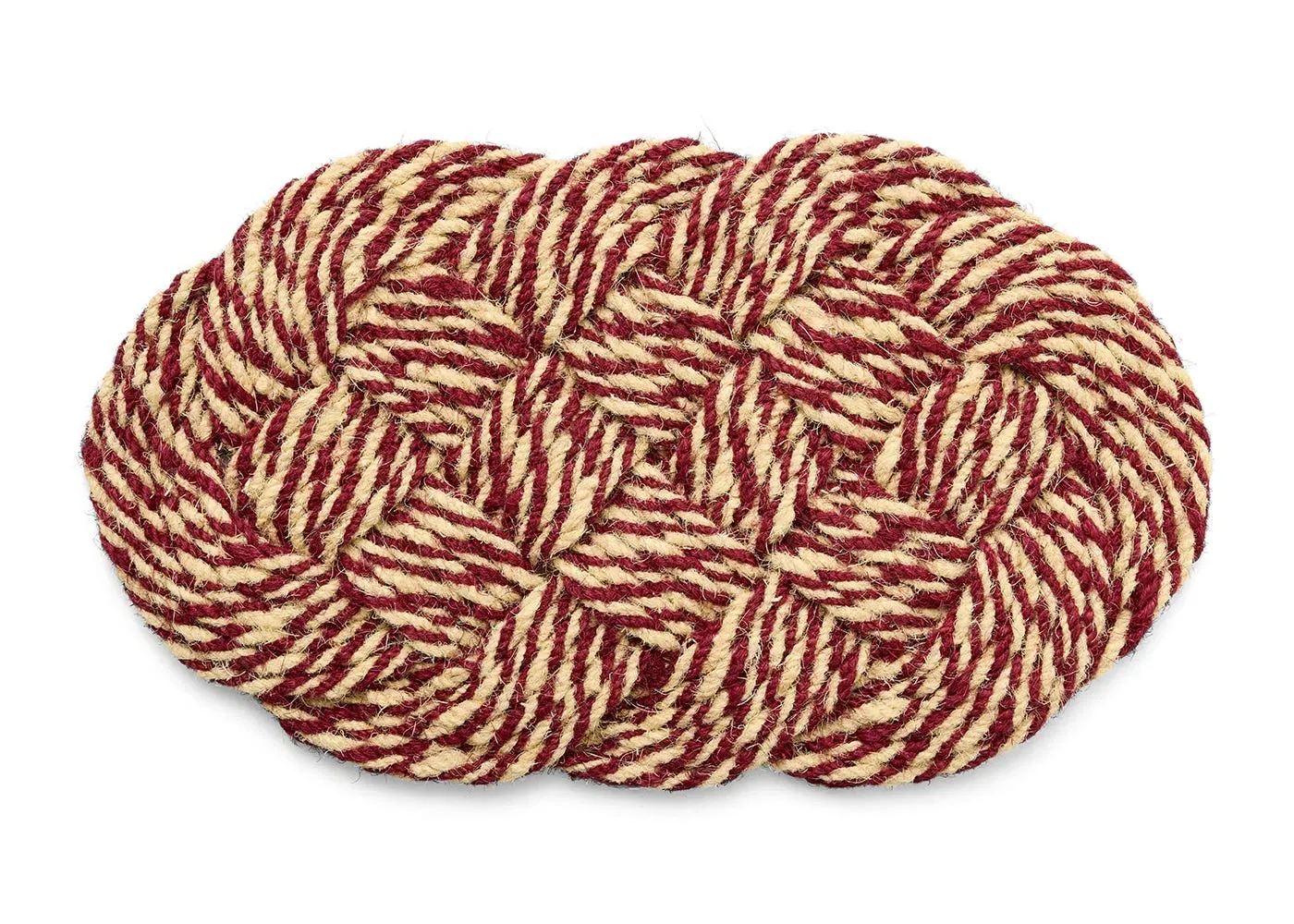 Swirl Door Mat - Red, Coco Fiber