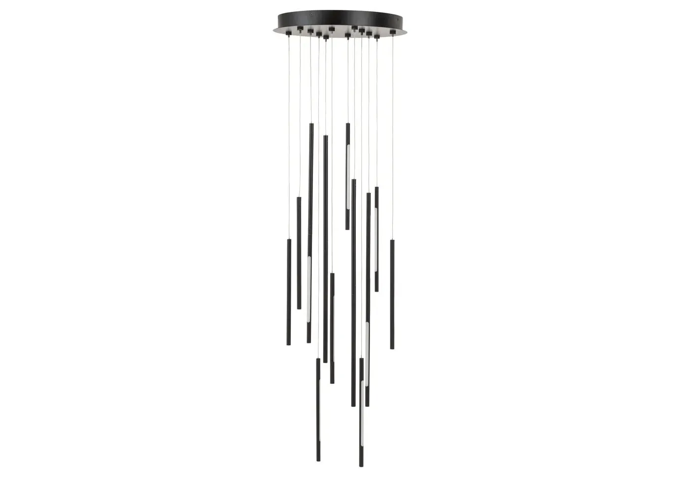 12-Light Cluster Chandelier LED - Black image