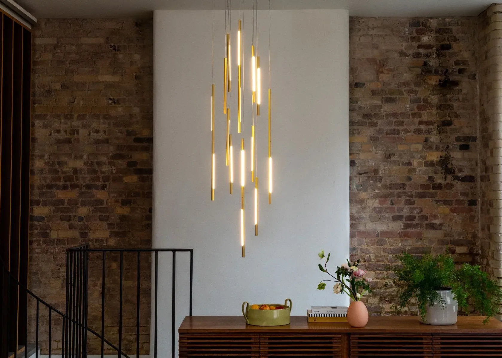 12-Light Cluster Chandelier LED - Gold