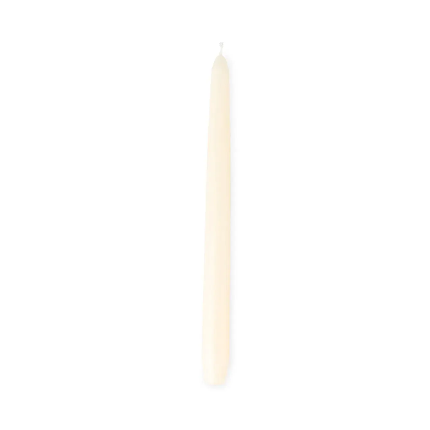 12-Pack Tapered Dinner Candles - White, Natural Wax image