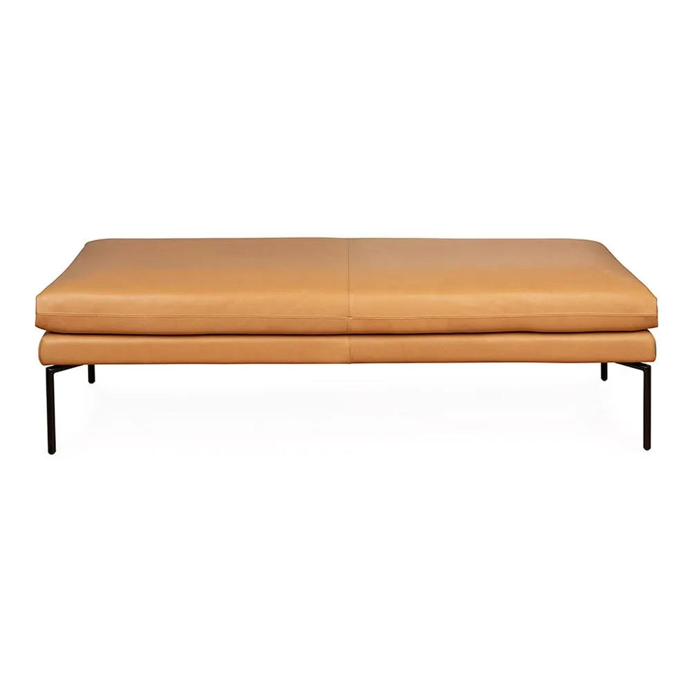 180cm Bench with Memory Foam - Cream, Cotton