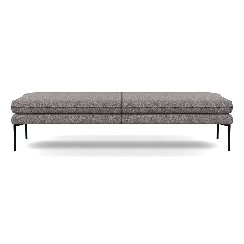 180cm Bench with Memory Foam - Grey, Boucle