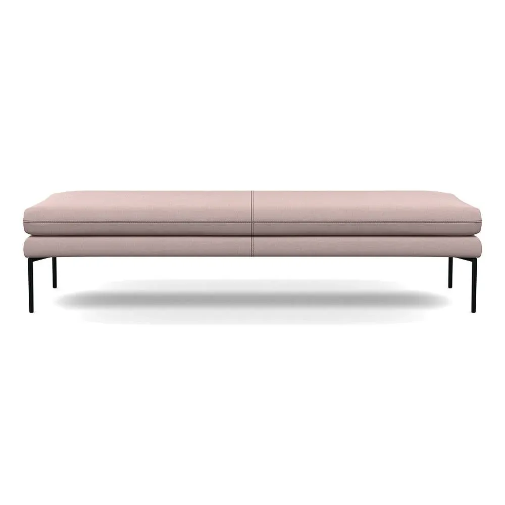 180cm Bench with Memory Foam - Pink, Cotton