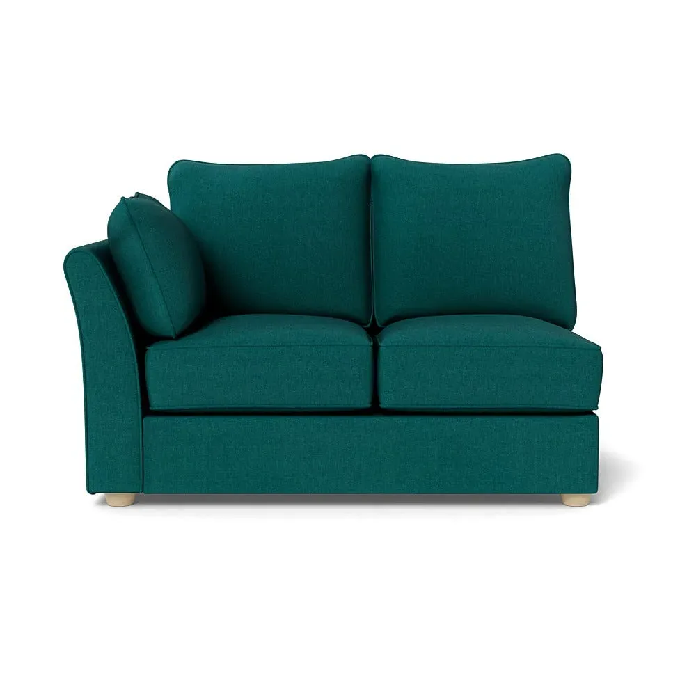 2-Seater Corner Unit RHF - Green, Brushed Cotton image