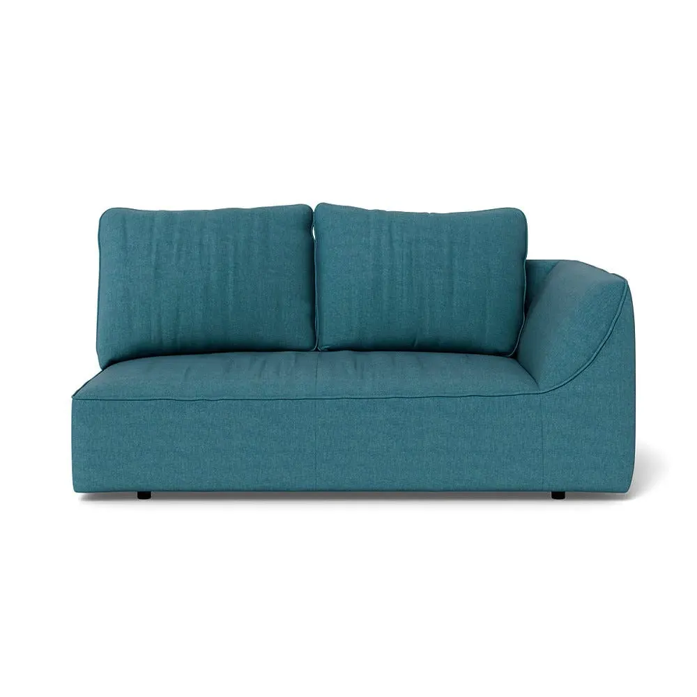 2-Seater LHF Sofa Unit - Blue, Brushed Cotton image
