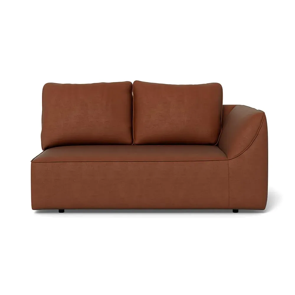 2-Seater LHF Sofa Unit - Brown, Smart Luxe Velvet
