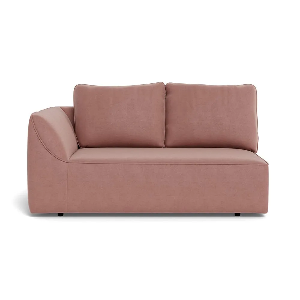 2-Seater LHF Sofa Unit - Natural, Boucle Tweed