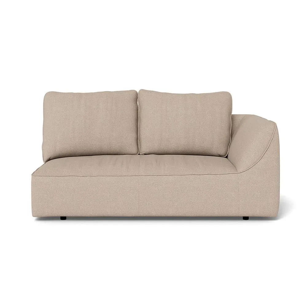 2-Seater LHF Sofa Unit - Natural, Boucle Tweed