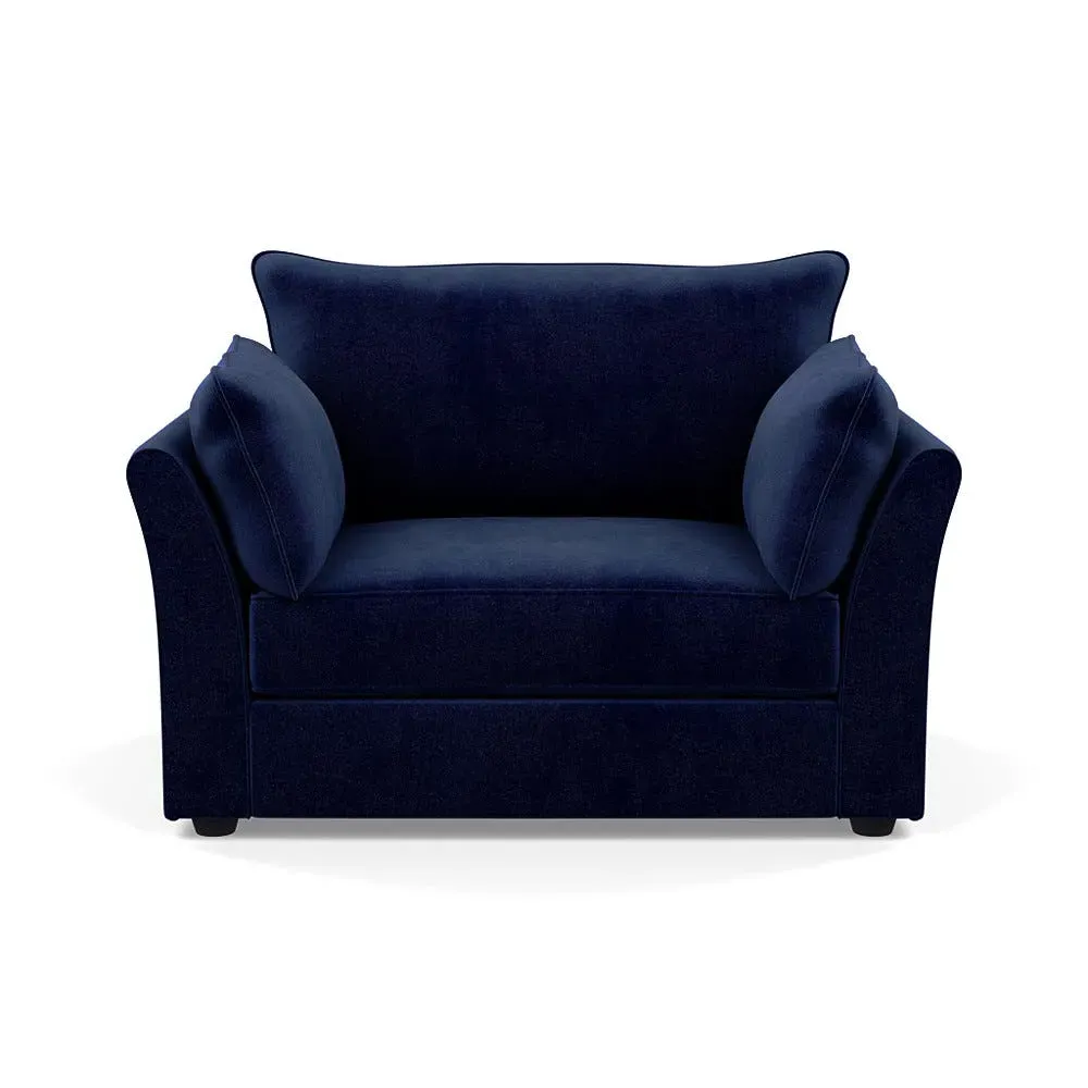 2-Seater Loveseat - Black, Velvet image