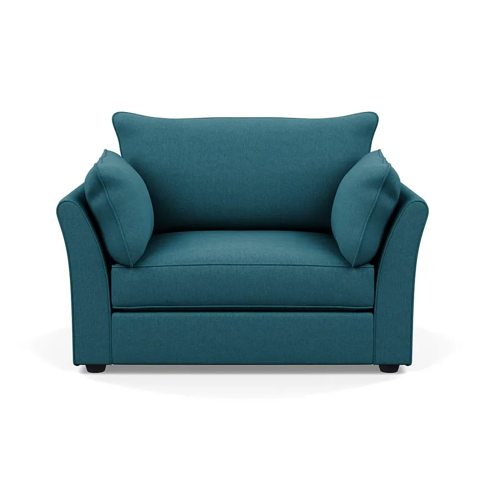 2-Seater Loveseat - Blue, Brushed Cotton image