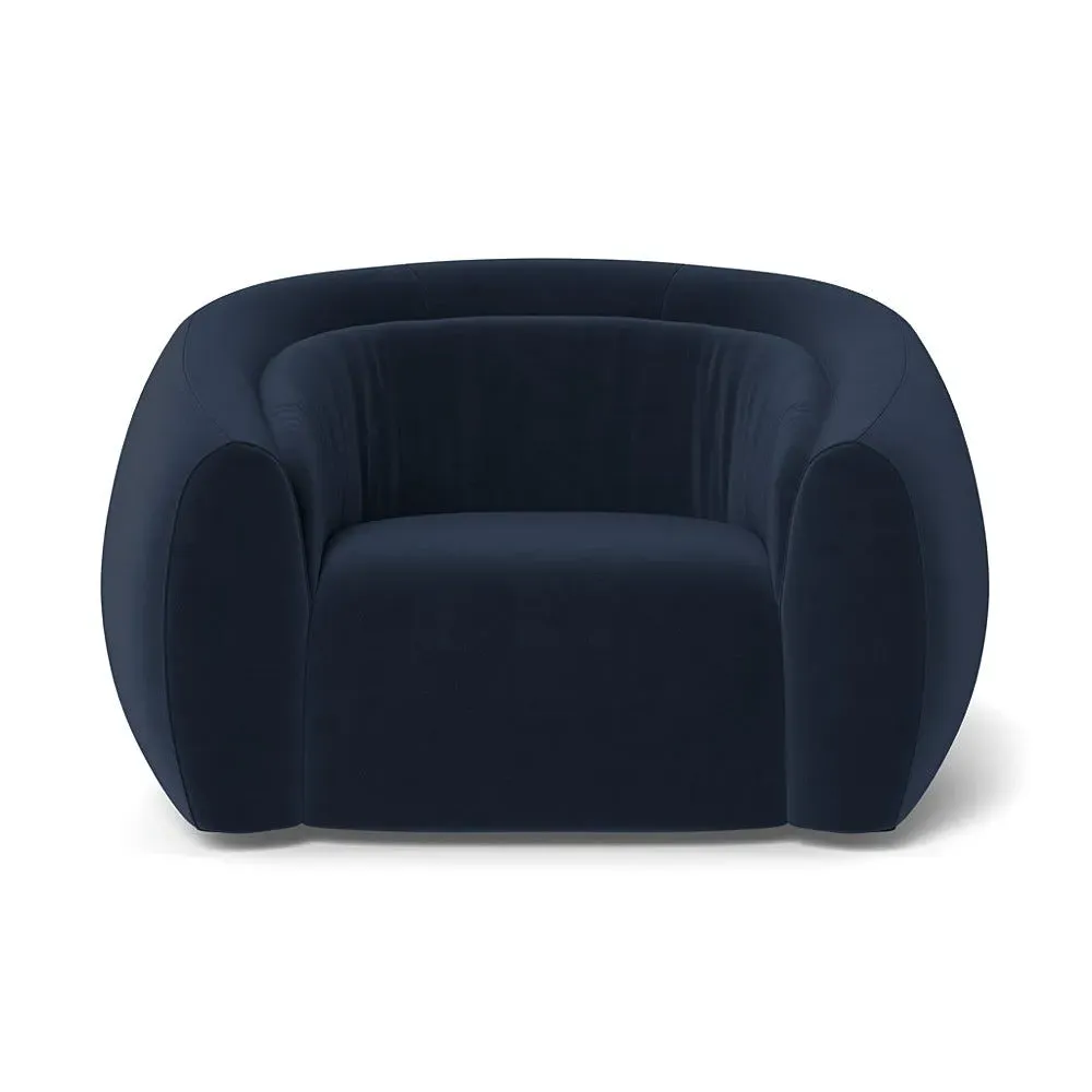 2-Seater Loveseat - Blue, Velvet