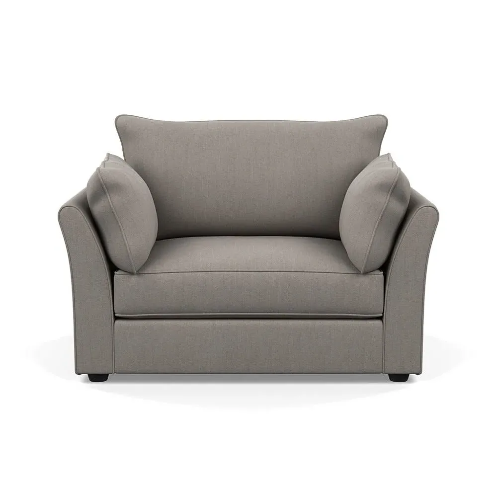 2-Seater Loveseat Broad Weave - Black, Fabric image
