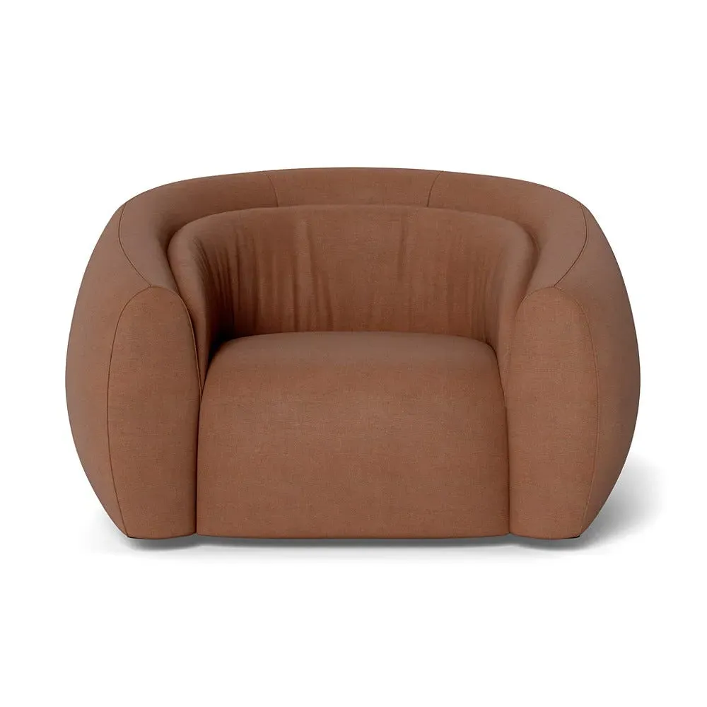 2-Seater Loveseat - Brown, Cotton