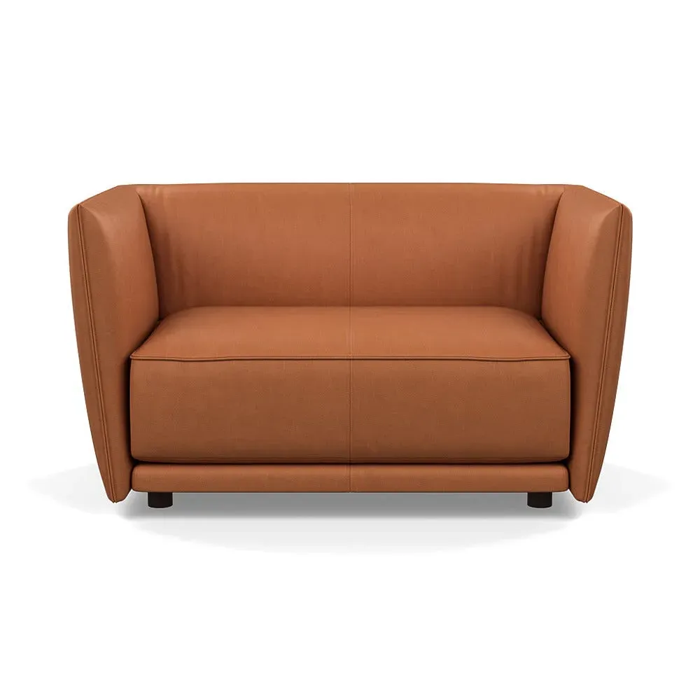 2-Seater Loveseat - Brown, Fabric