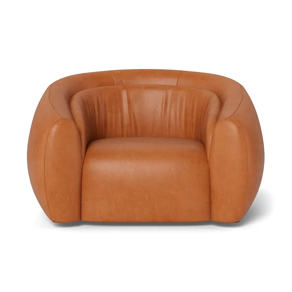 2-Seater Loveseat - Brown, Leather