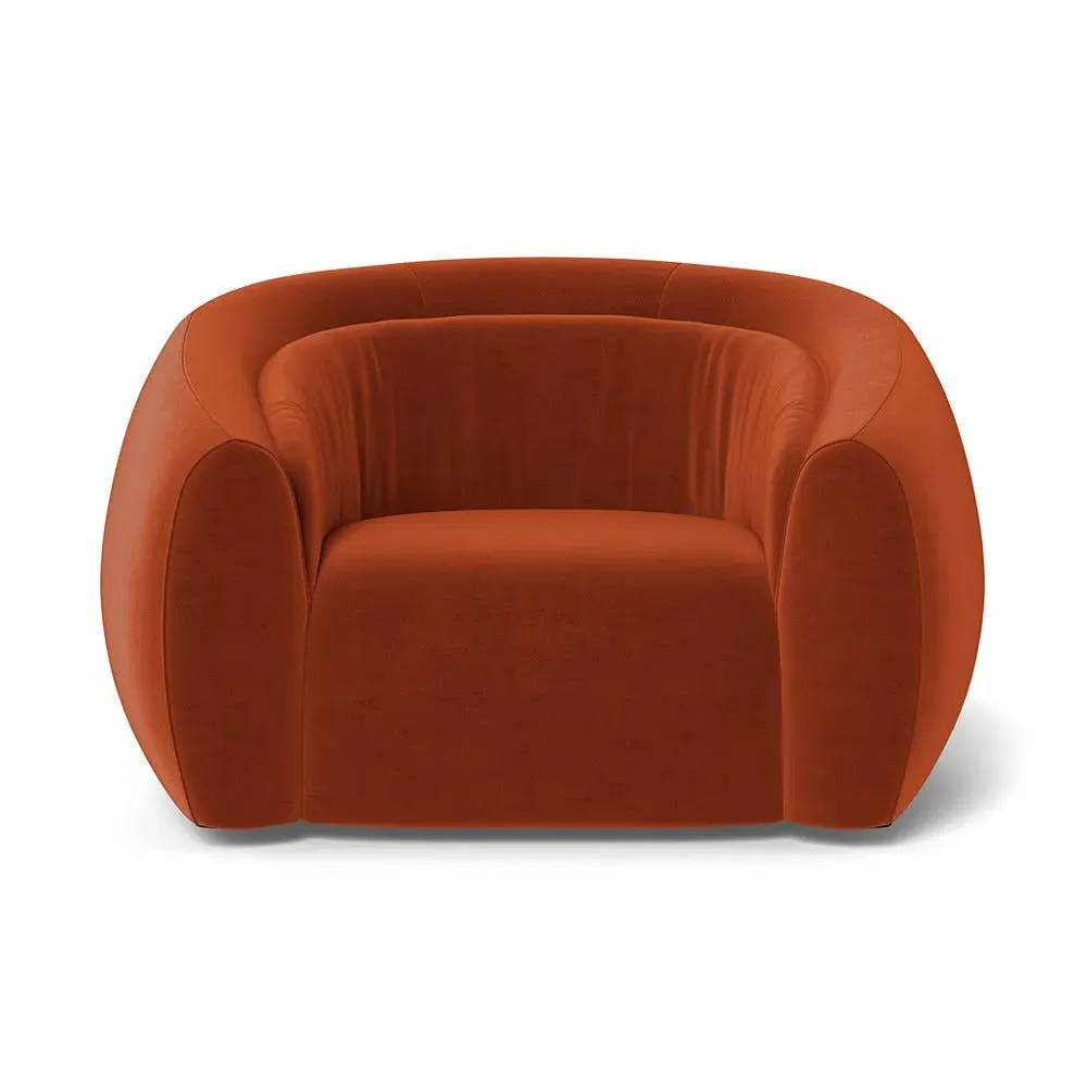 2-Seater Loveseat - Brown, Velvet
