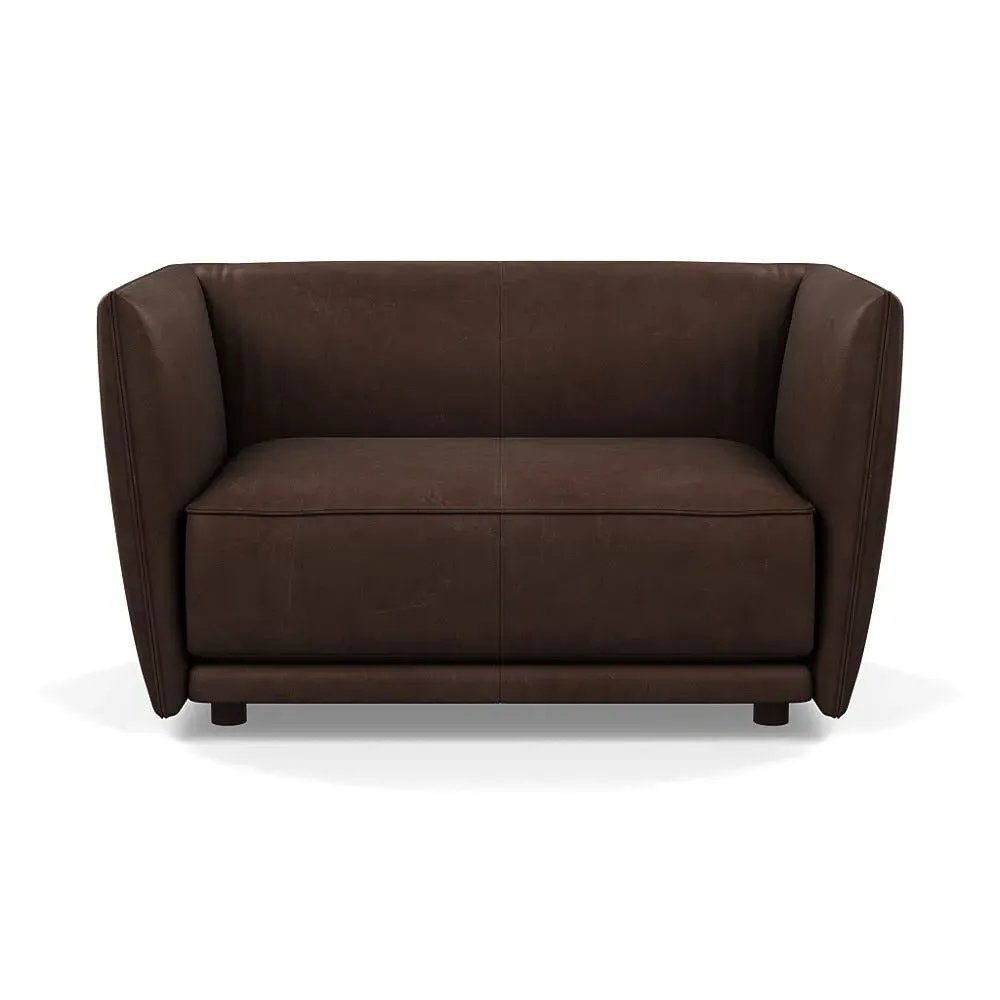 2-Seater Loveseat - Chestnut, Leather