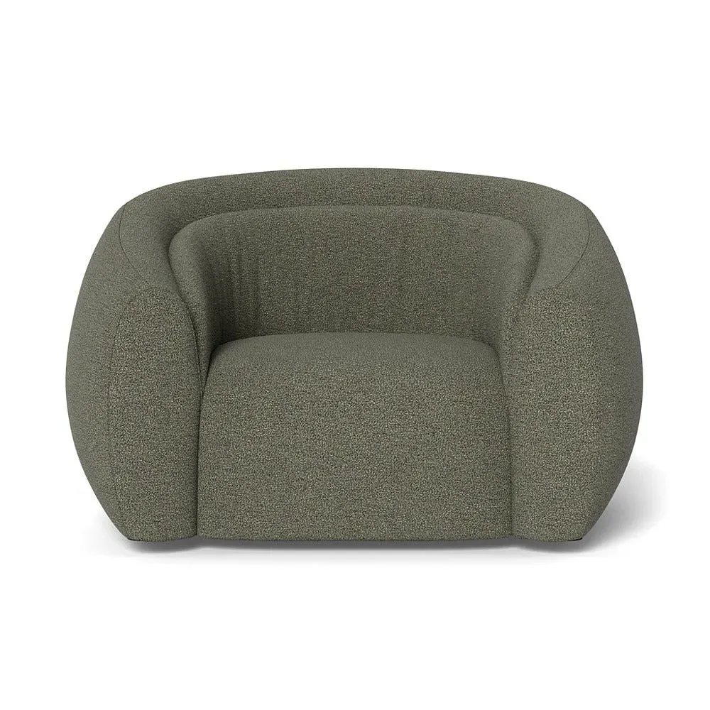 2-Seater Loveseat - Green, Boucle