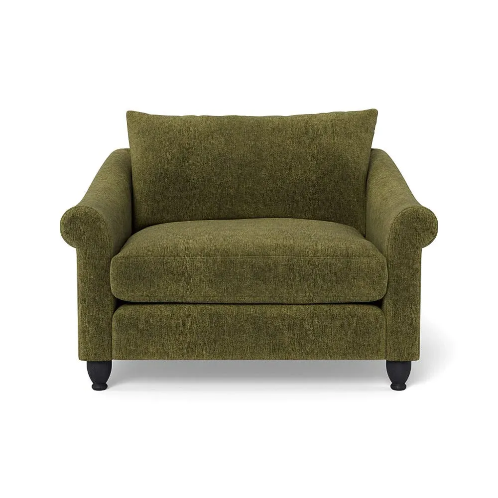 2-Seater Loveseat - Green, Boucle