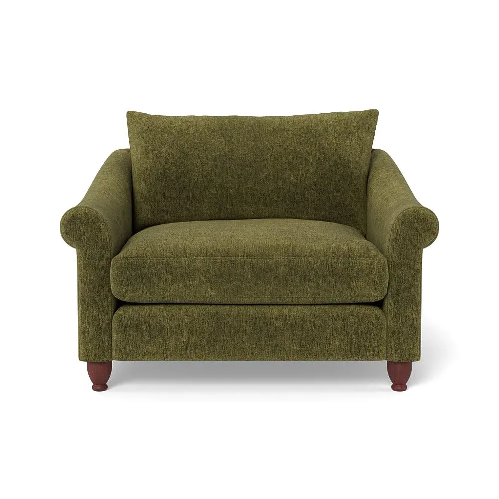 2-Seater Loveseat - Green, Boucle