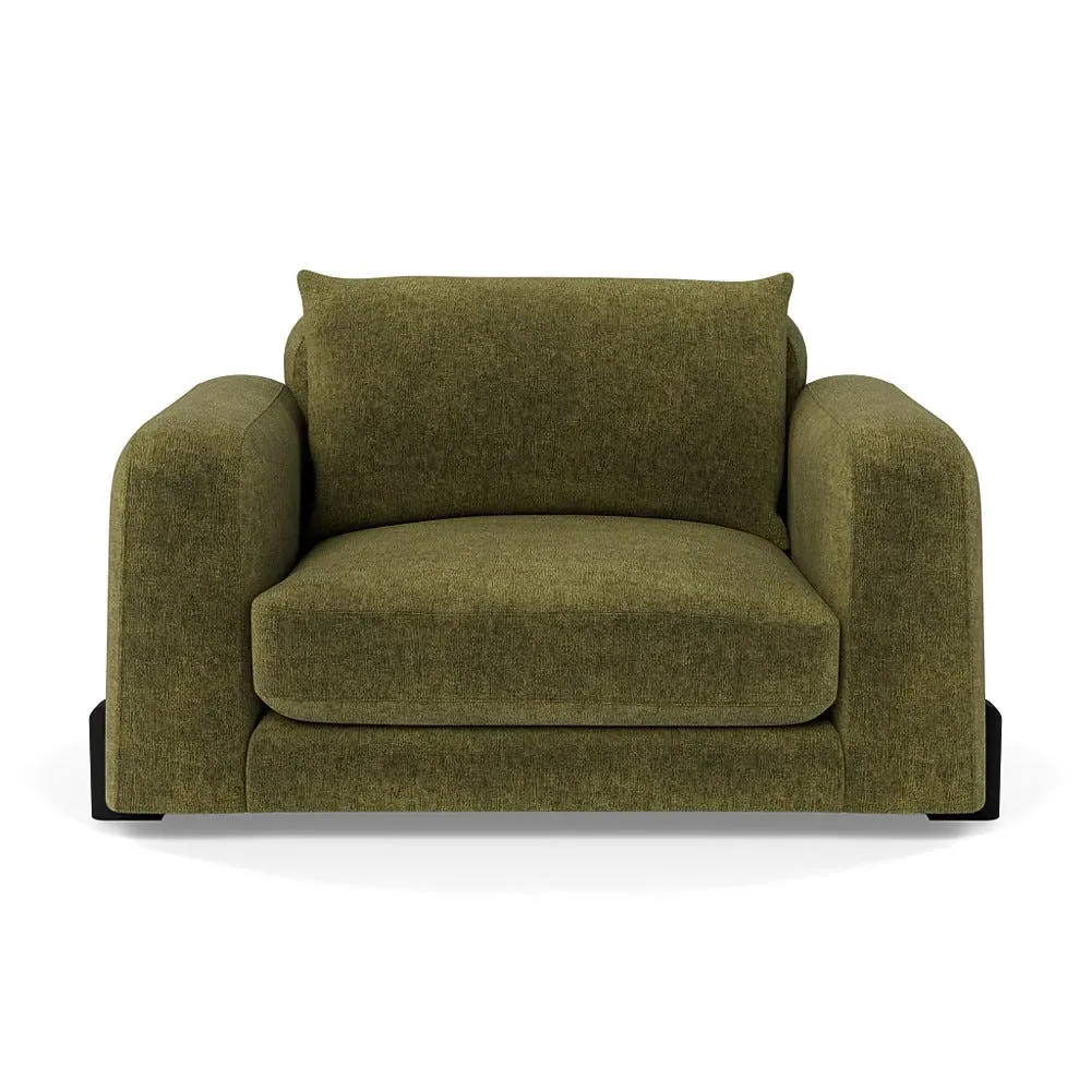 2-Seater Loveseat - Green, Boucle