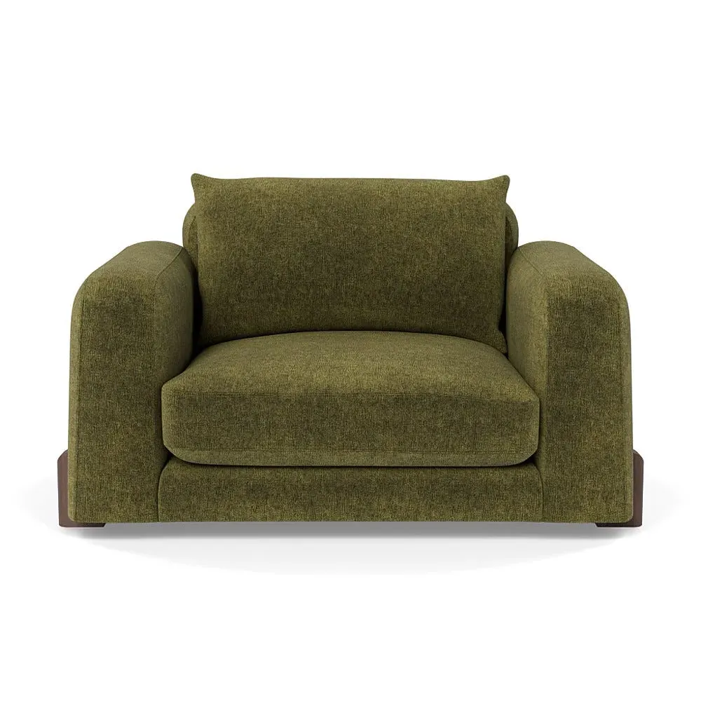 2-Seater Loveseat - Green, Boucle