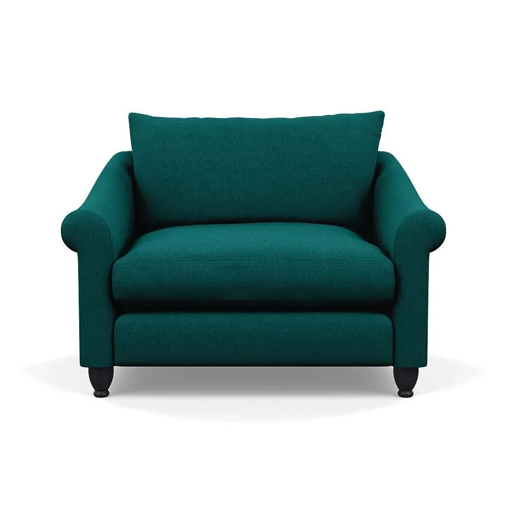 2-Seater Loveseat - Green, Cotton
