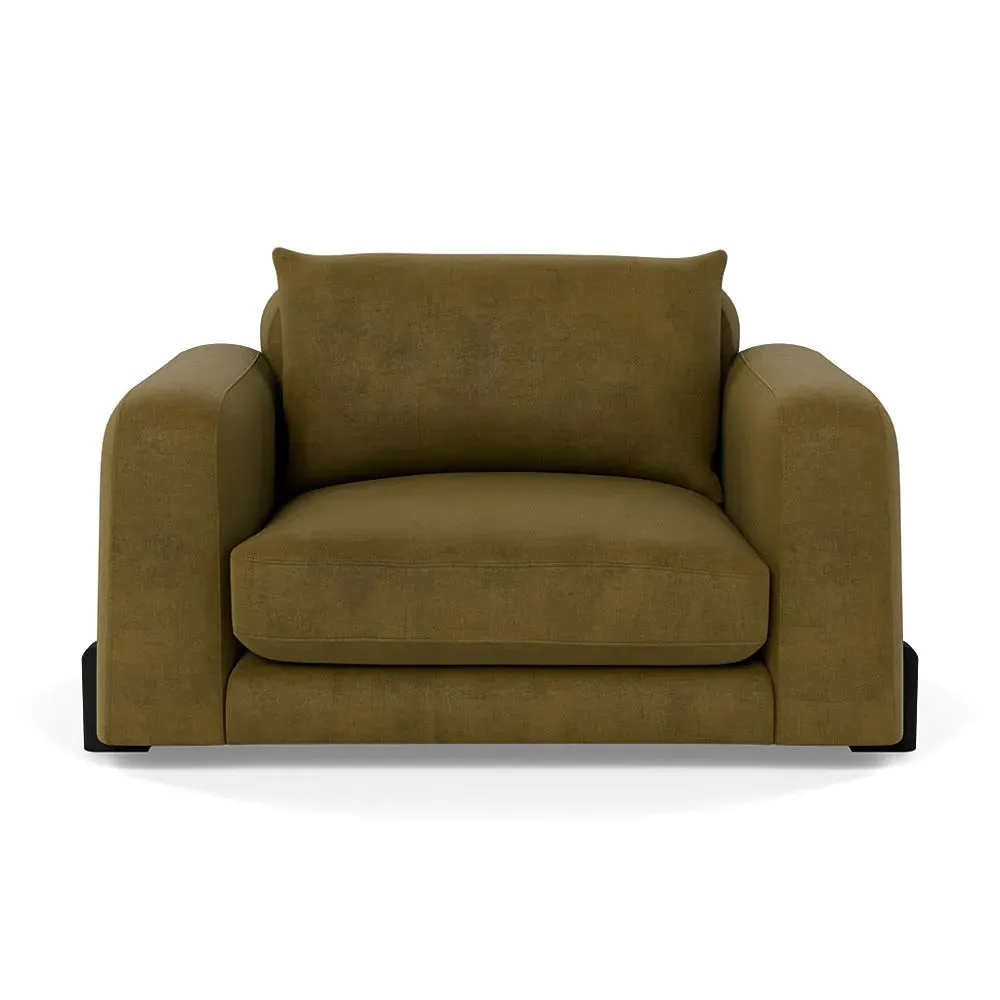 2-Seater Loveseat - Green, Velvet