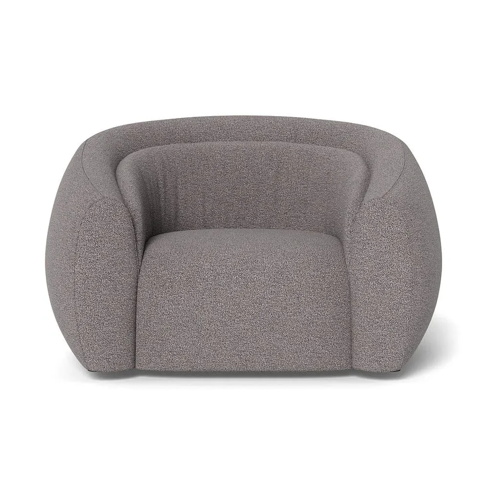 2-Seater Loveseat - Grey, Boucle