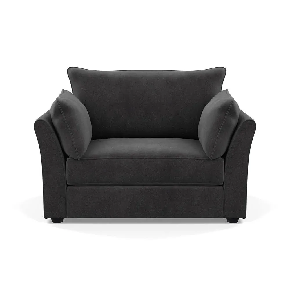 2-Seater Loveseat - Grey, Velvet image