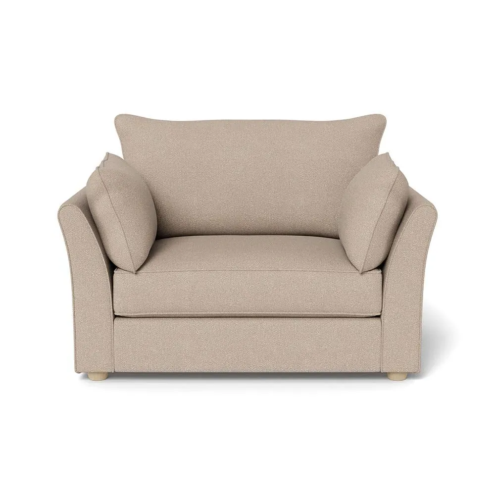 2-Seater Loveseat - Natural, Boucle