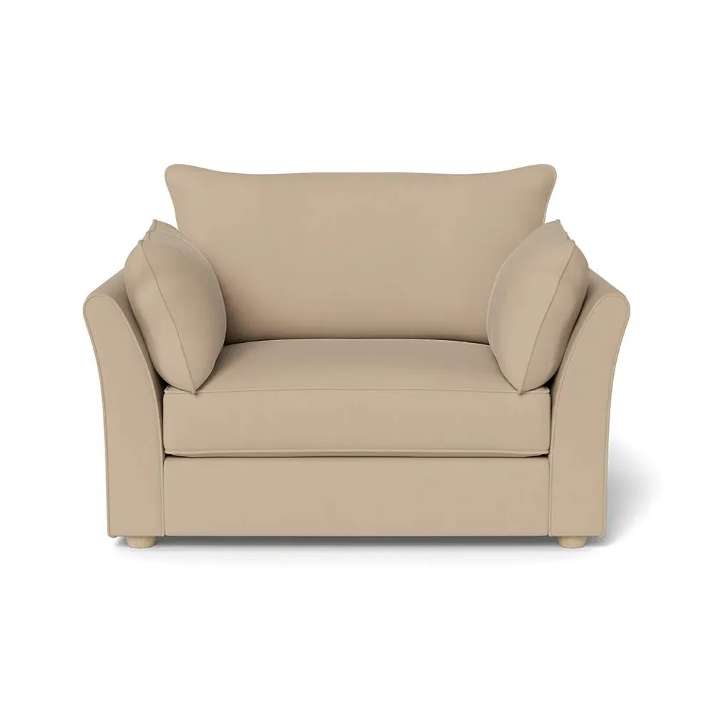 2-Seater Loveseat - Natural, Linen-Cotton
