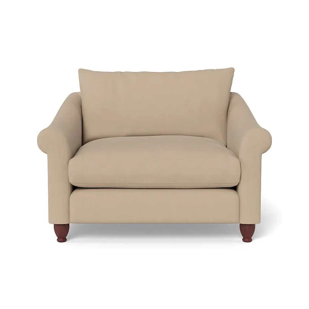 2-Seater Loveseat - Natural, Linen-Cotton