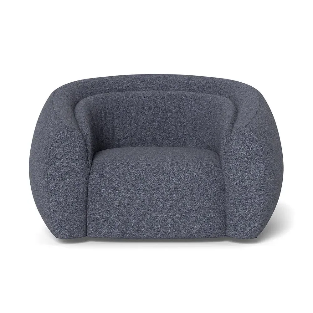2-Seater Loveseat - Navy, Boucle
