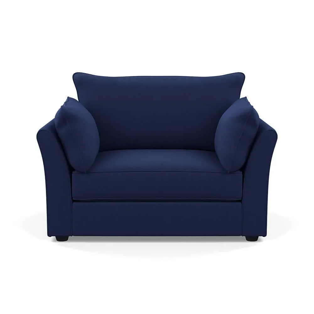 2-Seater Loveseat - Navy, Melton Wool image