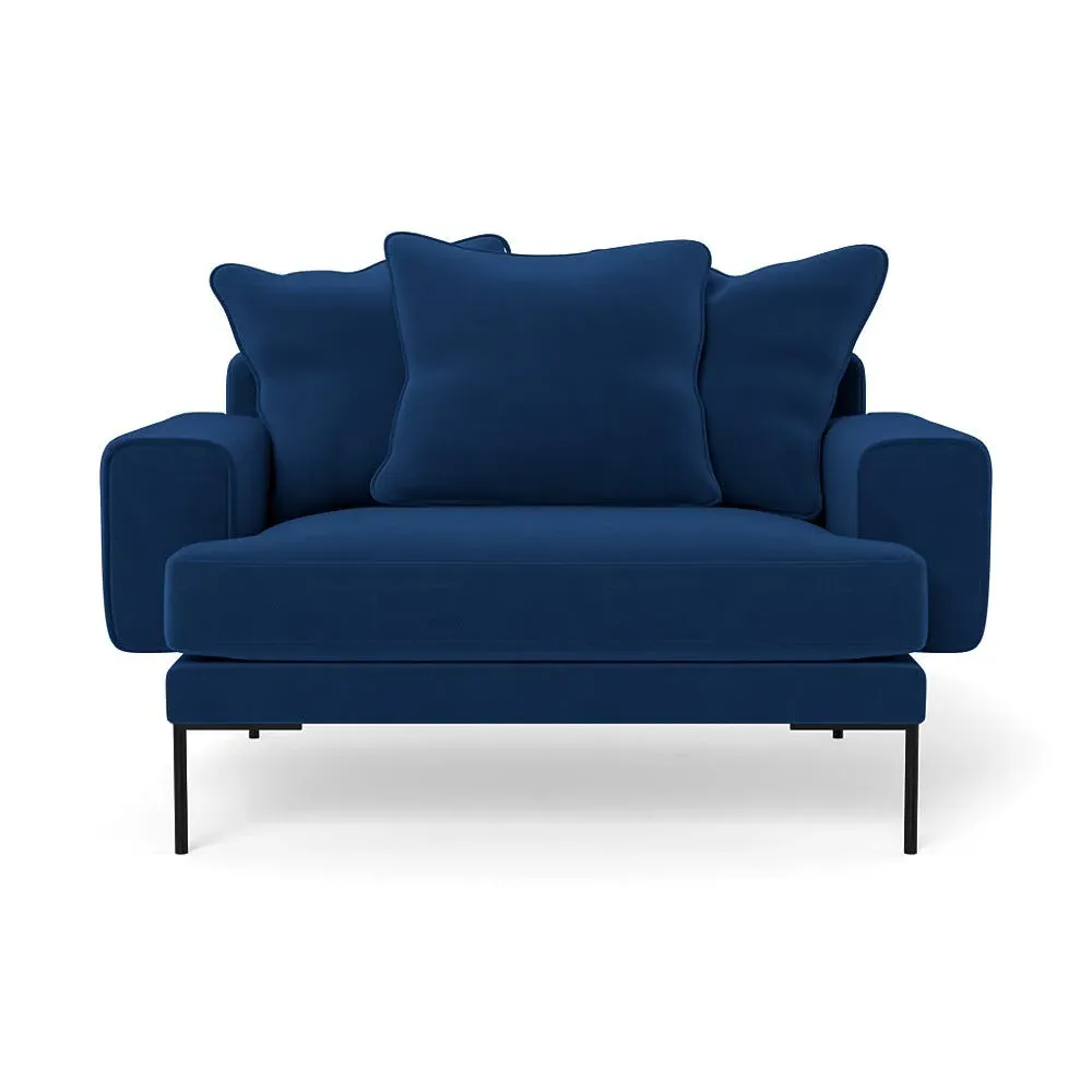 2-Seater Loveseat - Petrol, Velvet