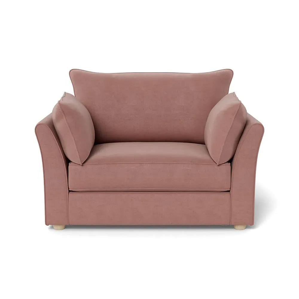 2-Seater Loveseat - Pink, Velvet