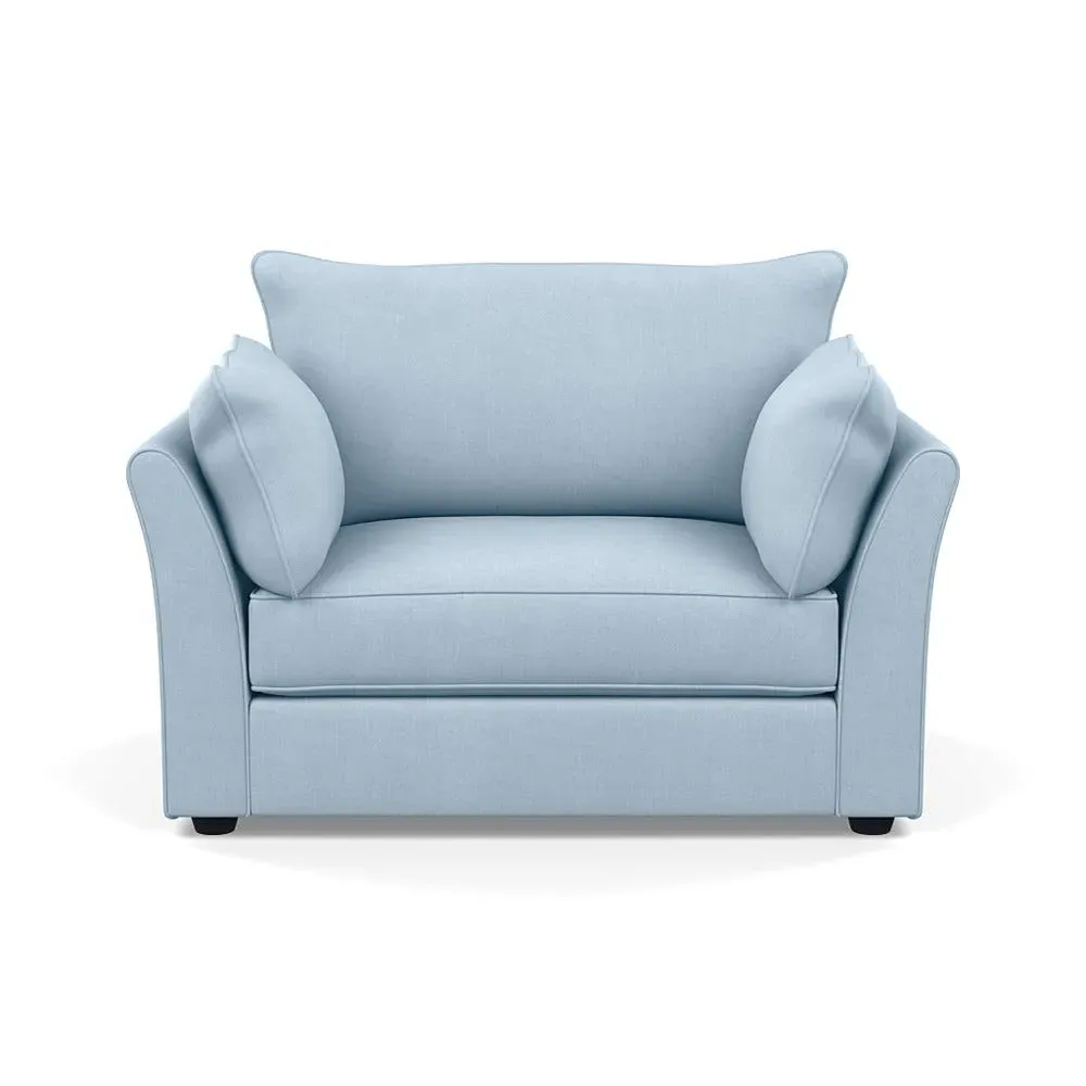 2-Seater Loveseat Tailor Style - Blue, Linen image