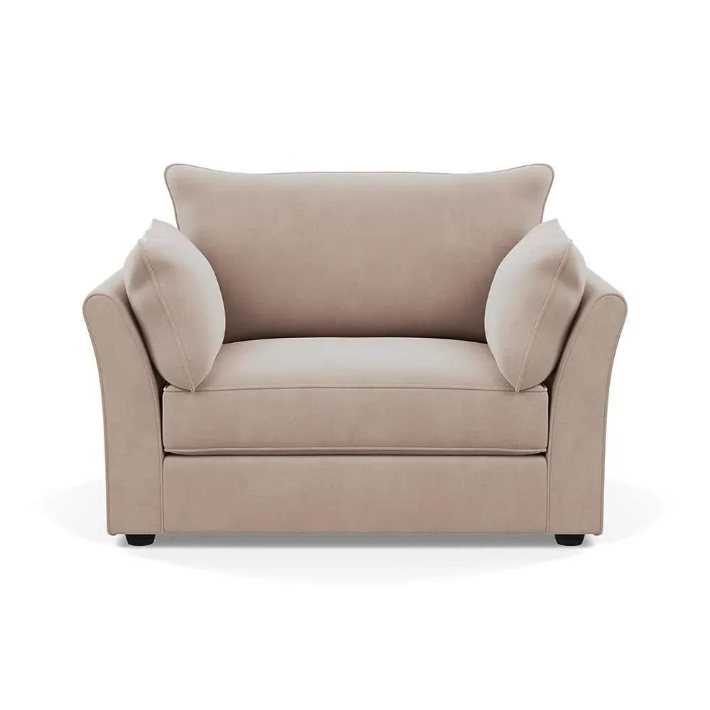 2-Seater Loveseat with Beech Legs - Black, Velvet image