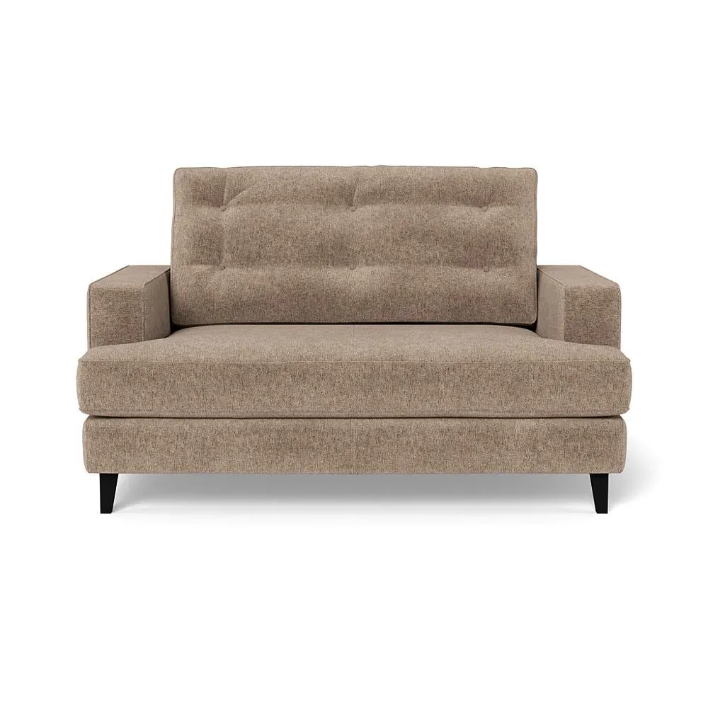 2-Seater Loveseat with Bolster - Black, Boucle