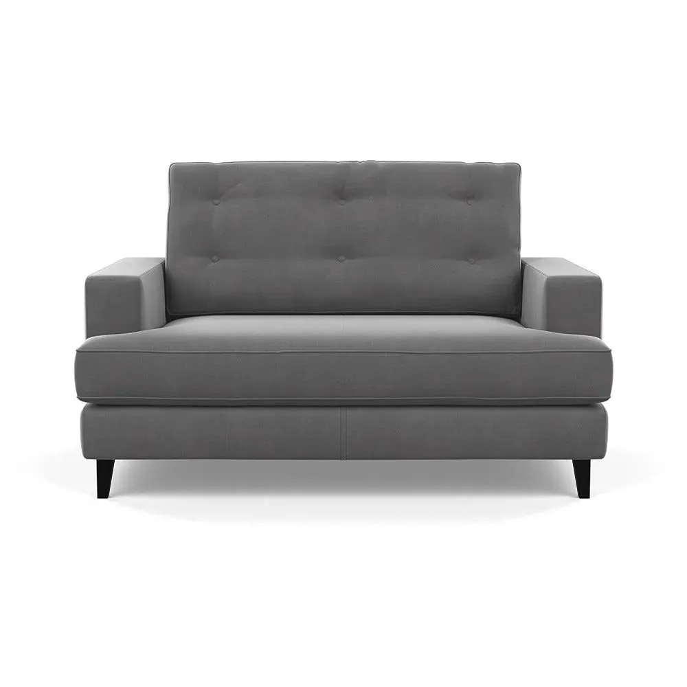 2-Seater Loveseat with Bolster - Blue, Velvet