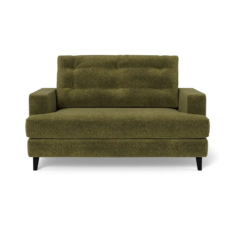2-Seater Loveseat with Bolster - Green, Boucle