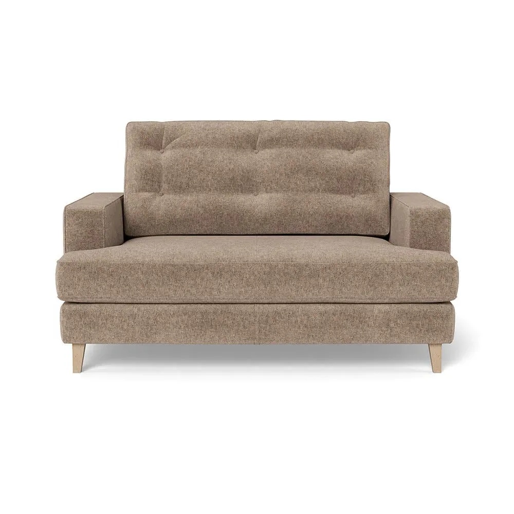 2-Seater Loveseat with Bolster - Natural, Boucle